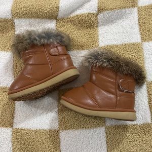Fleece Lined Fur Toddler Snow Boots